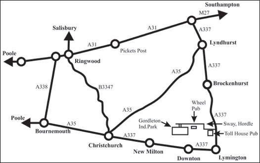 Map to Jon Sutton Engineering